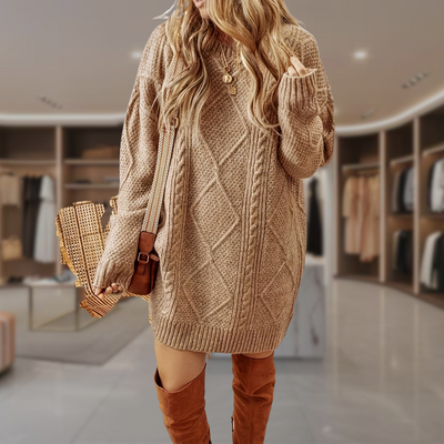 Janel | Oversized Knit Sweater Dress