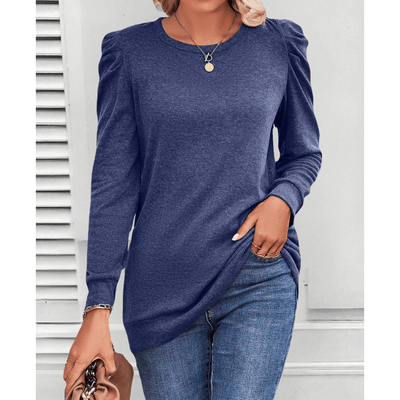 Darlene | Ruched Shoulder Long Sleeve Blouse