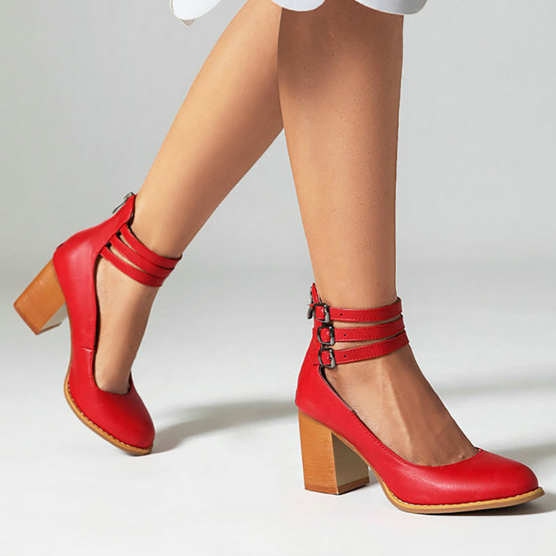 Margot | Triple Strap Heels