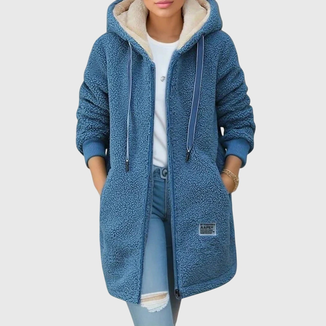 Melanie | Cozy Sherpa Zip Coat