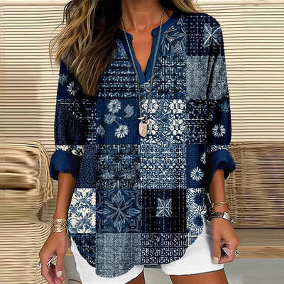 Kelly | Patchwork Print Shirt