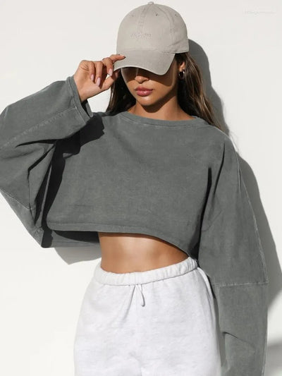 Kathleen | Modern Crop Sweatshirt