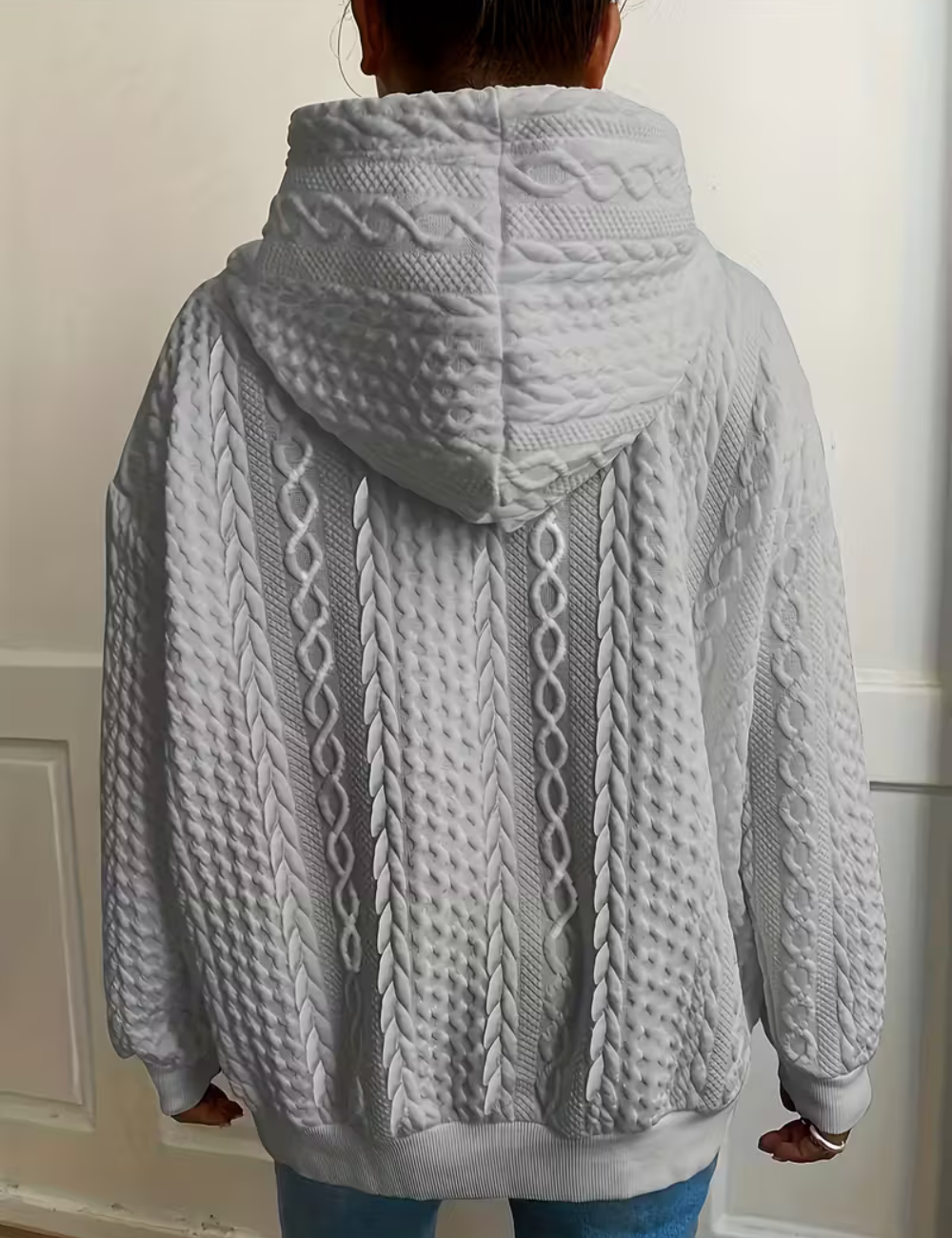 Nicole | Cable Knit Hoodie Sweater