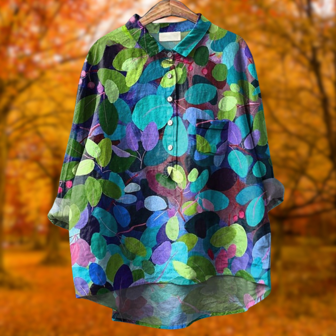 Lina | Vibrant Floral Embroidered Shirt