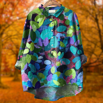 Lina | Vibrant Floral Embroidered Shirt