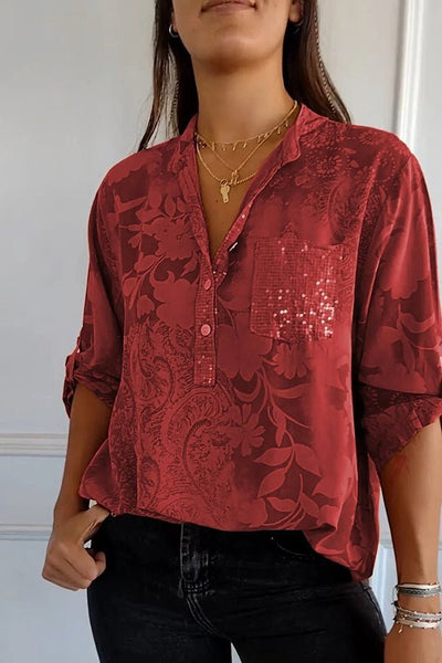 Camille | Elegant Patterned Blouse