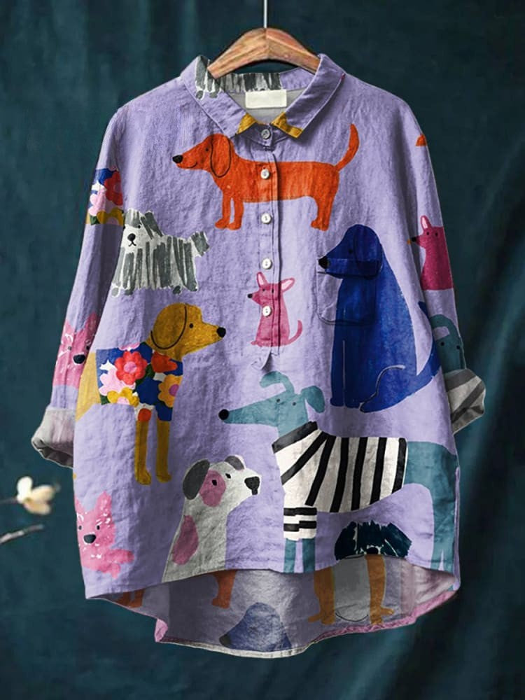 Emma | Colourful Pups Shirt
