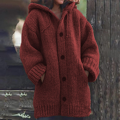 Magnolia | Classic Chunky Knit Hooded Cardigan