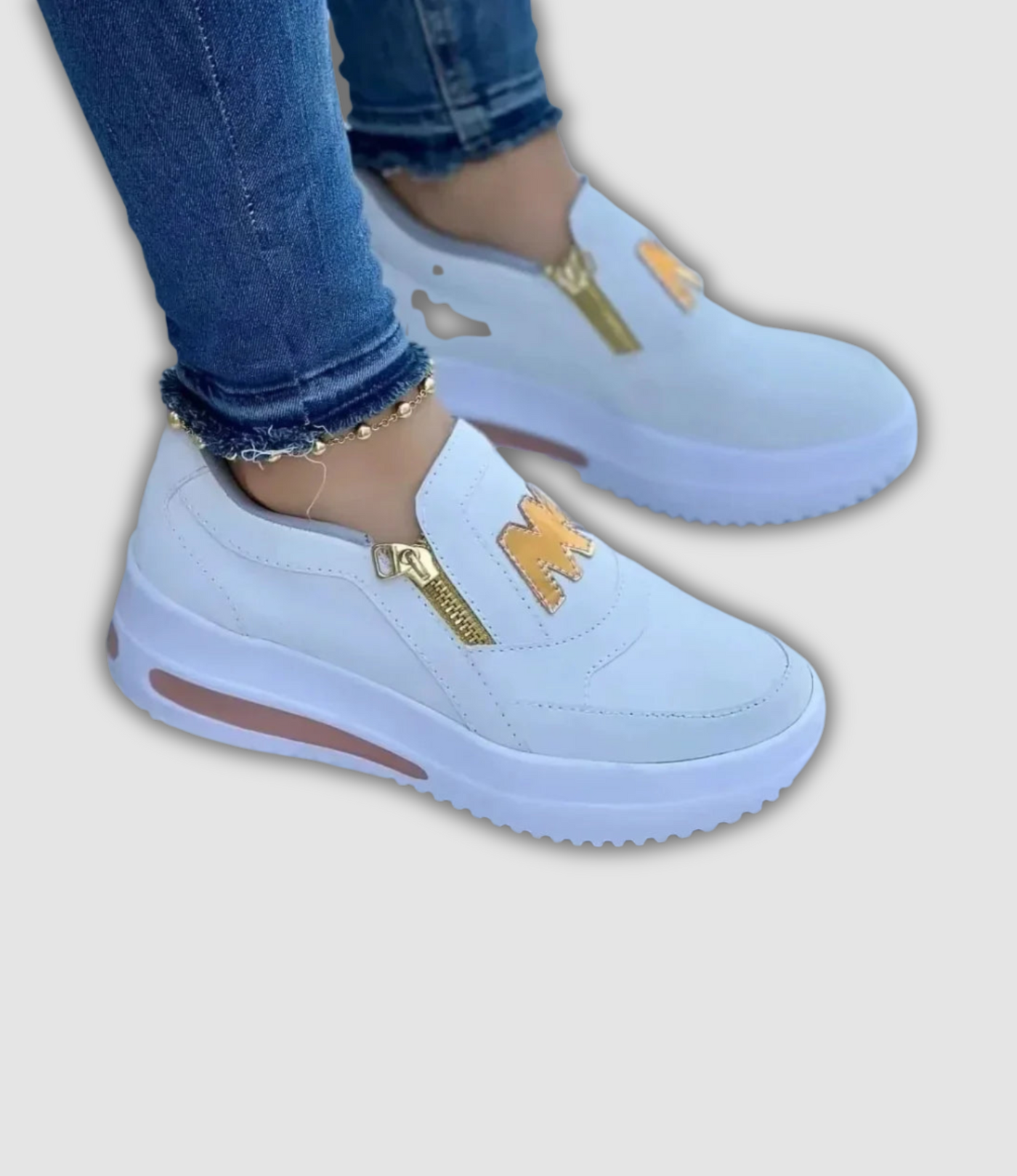 Nadine | Zip Accent Sneakers