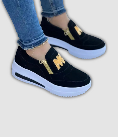 Nadine | Zip Accent Sneakers
