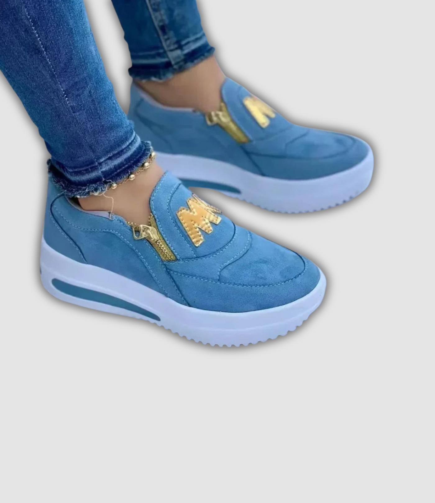 Nadine | Zip Accent Sneakers