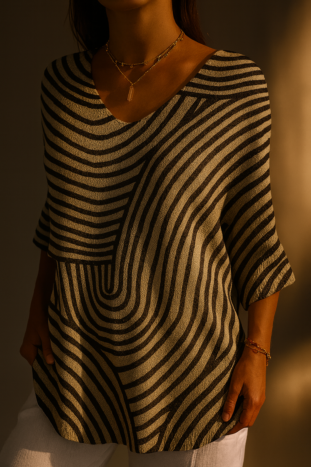 Sydney | Abstract Stripes Blouse