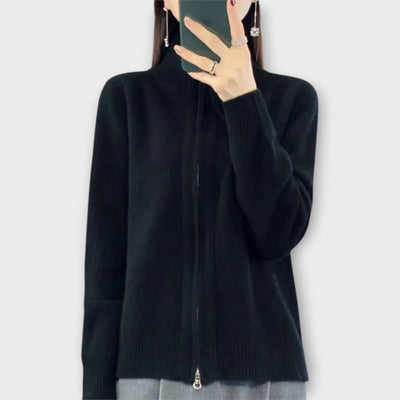 Sophia | Zip-Up Knit Cardigan