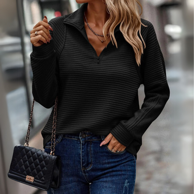 Nina | Half-Zip Ribbed Sweater