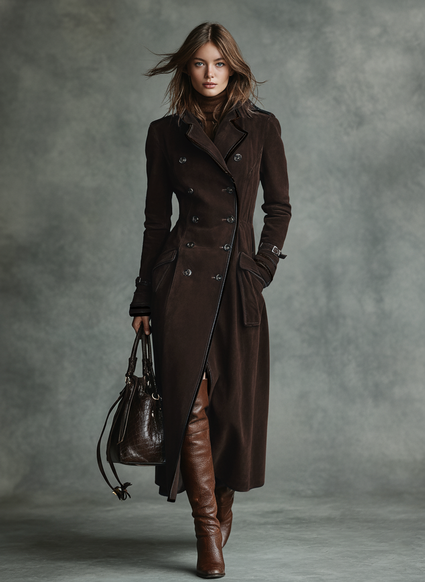 Eleanor | Heritage Suede Trench Coat