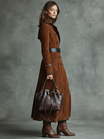 Eleanor | Heritage Suede Trench Coat