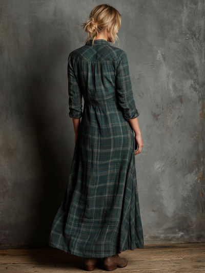Hazel | Western Plaid Dress