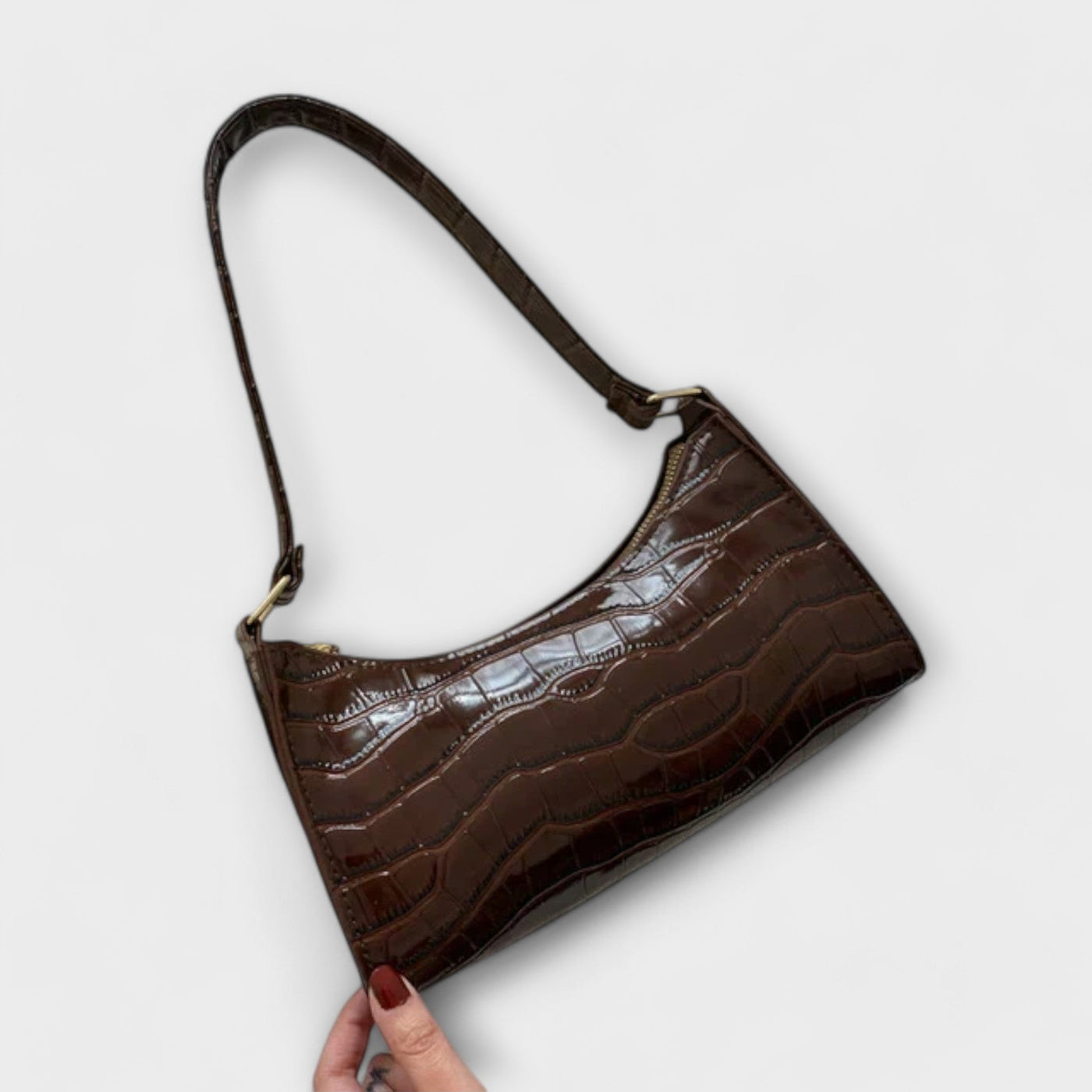 Bianca | Croco Chic Shoulder Bag