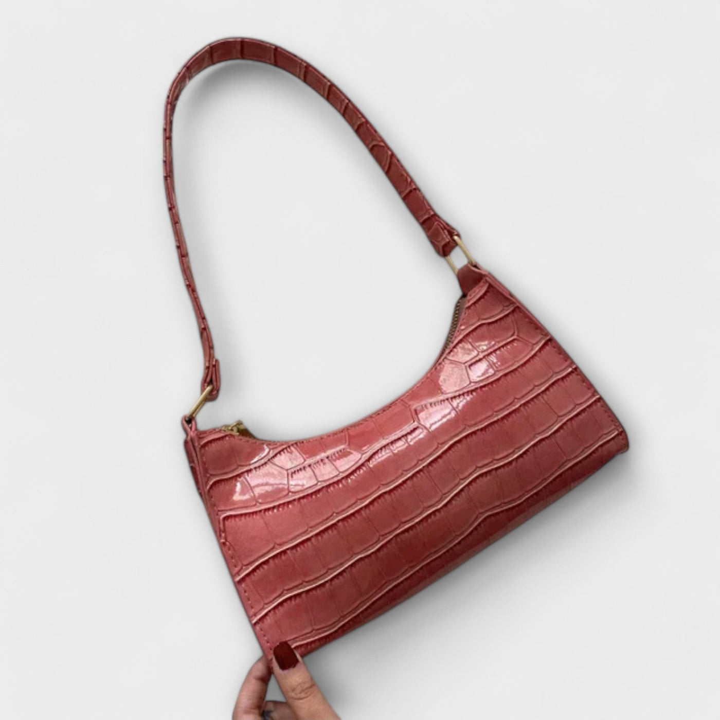 Bianca | Croco Chic Shoulder Bag