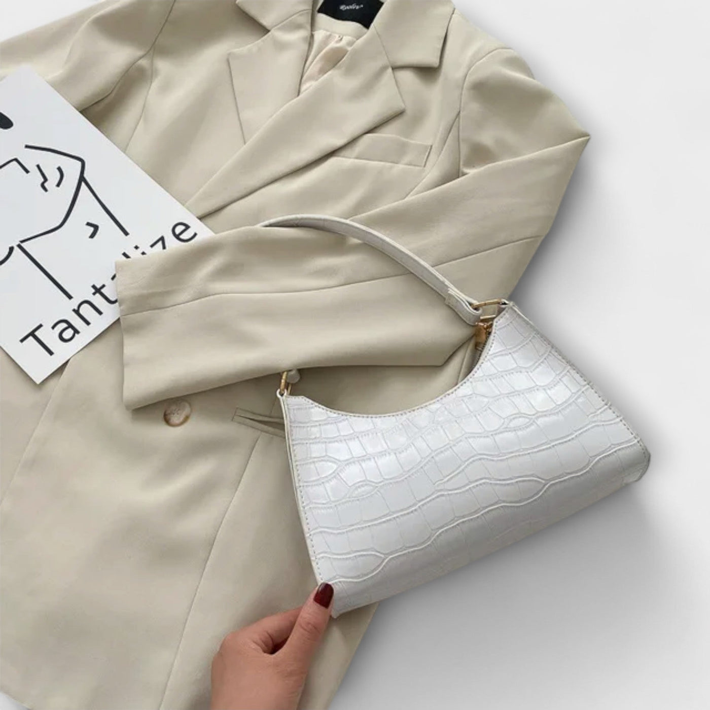 Bianca | Croco Chic Shoulder Bag