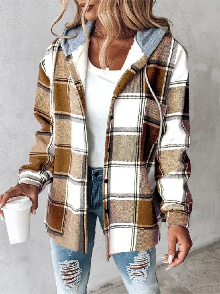 Zora | Plaid Hooded Jacket