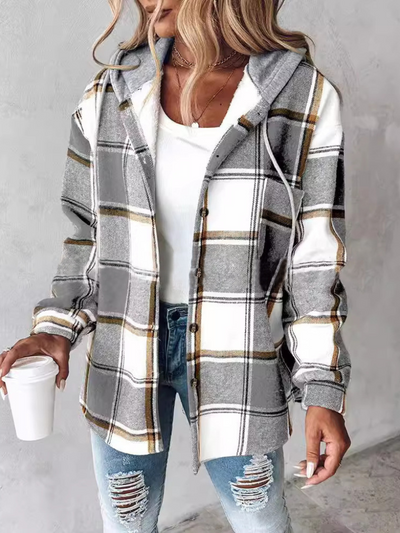 Zora | Plaid Hooded Jacket