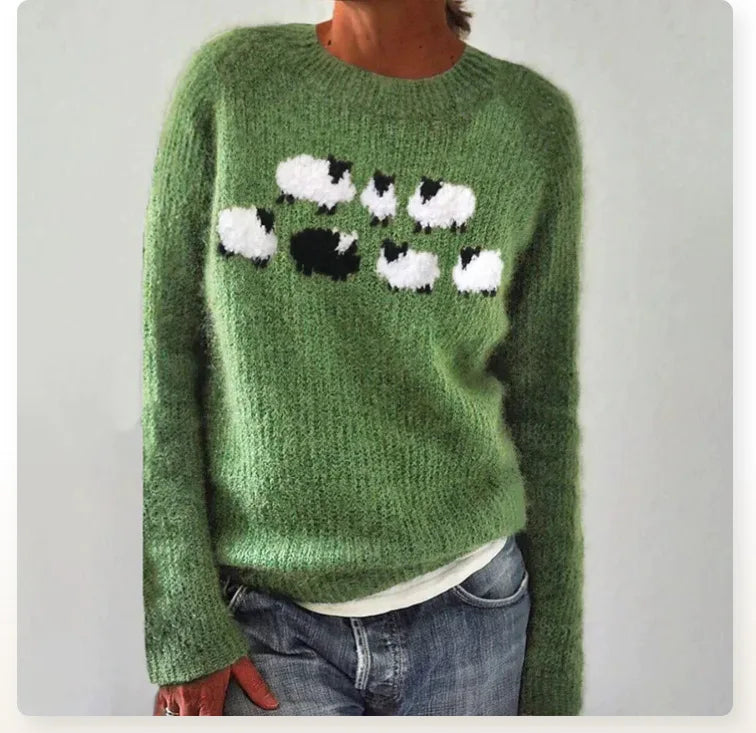 Maila | Sheep Pattern Sweater