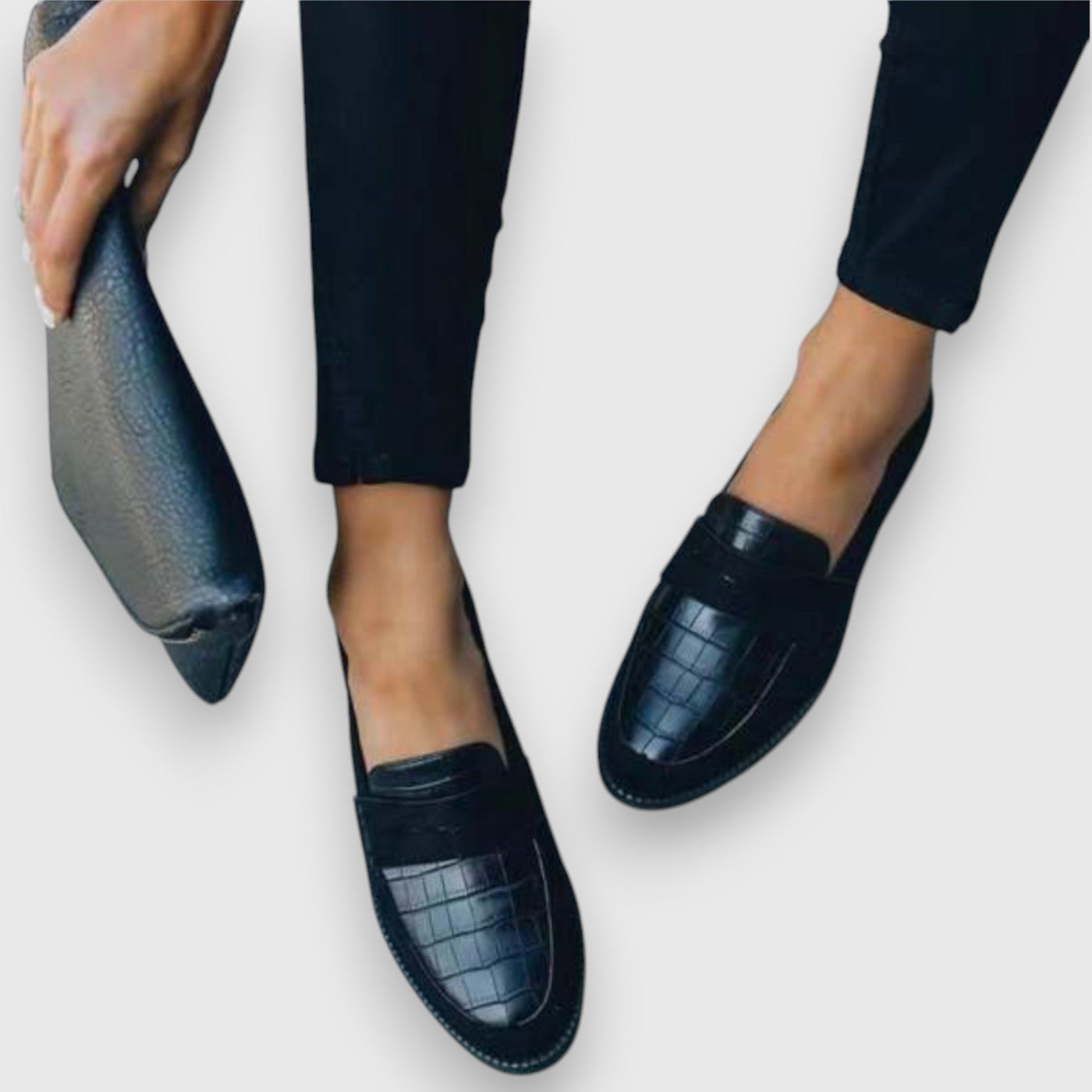 Darcy | Croco-detailed Loafers