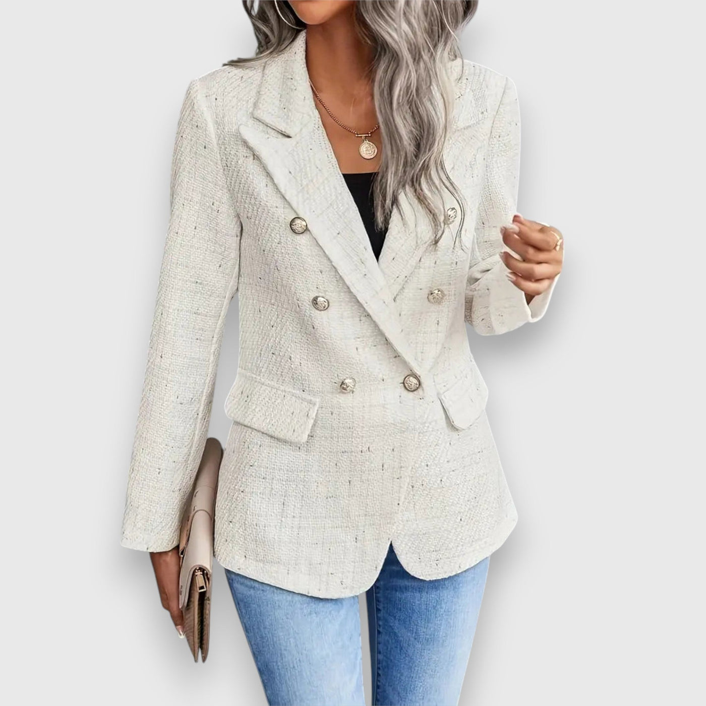 Yvonne | Tweed Double-Breasted Blazer