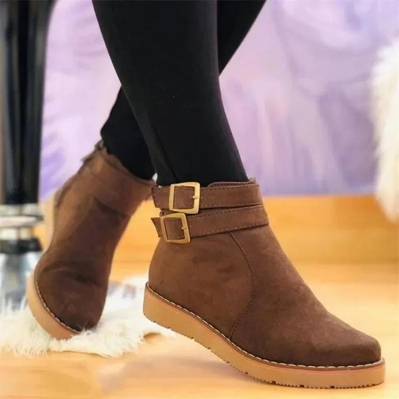 Irene | Cozy Buckle Boots