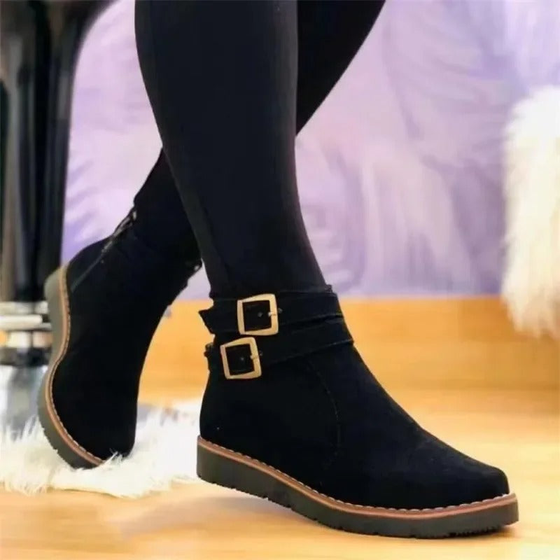 Irene | Cozy Buckle Boots