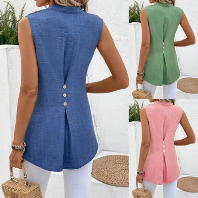 Shannon | Sleeveless V-Neck Blouse