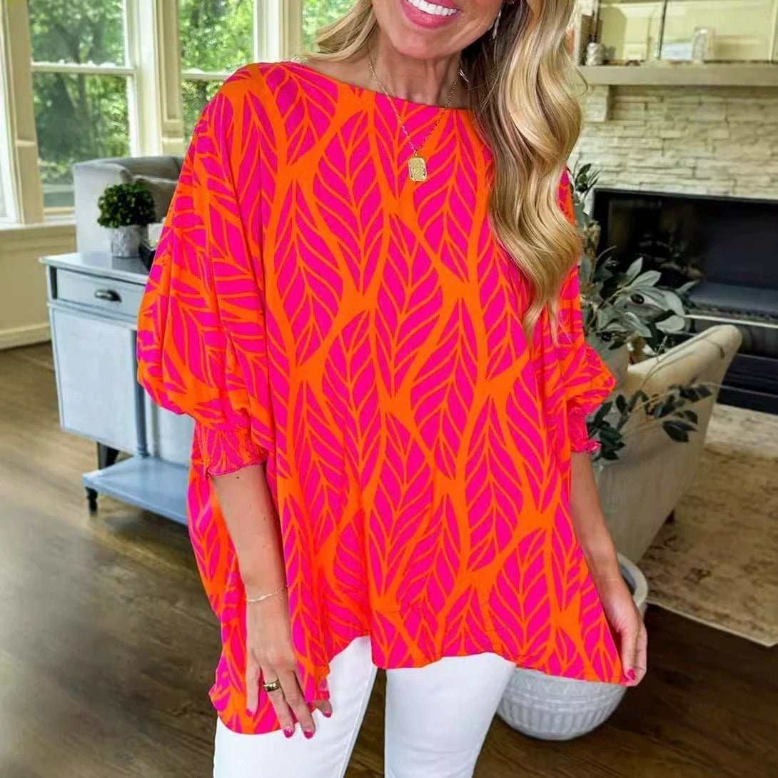 Ivana | Vibrant Leaf Blouse