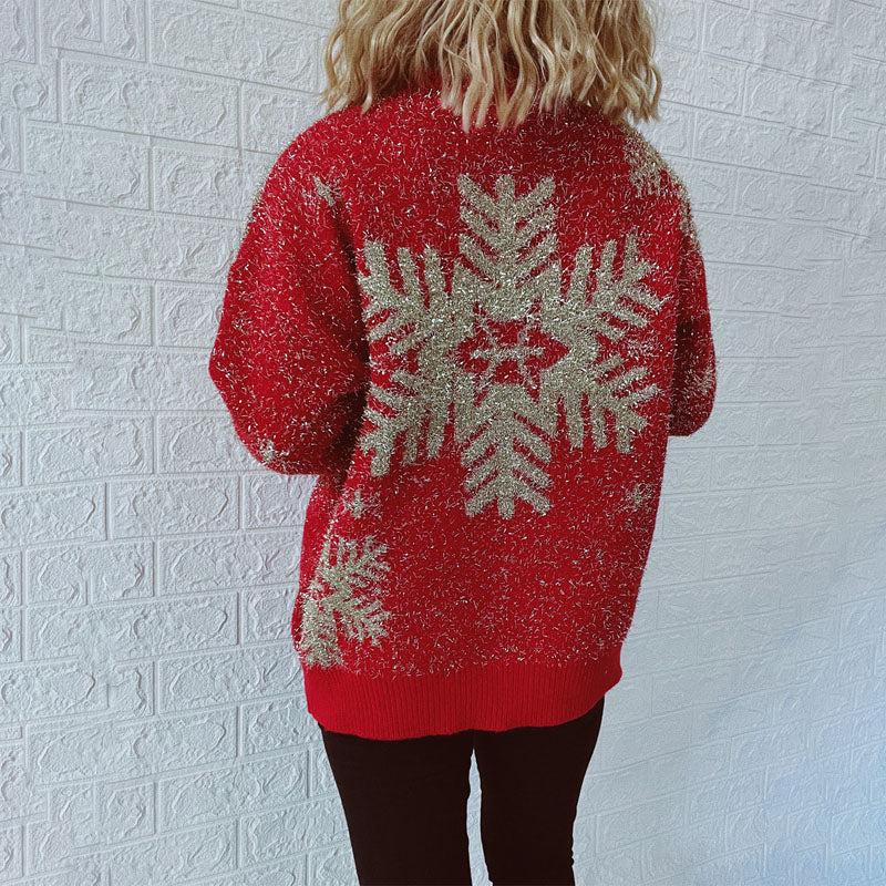 Alexa | Golden Reindeer Sweater