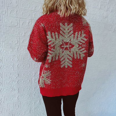 Alexa | Golden Reindeer Sweater