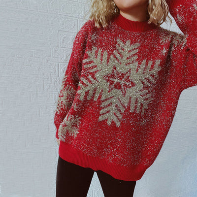 Alexa | Golden Reindeer Sweater