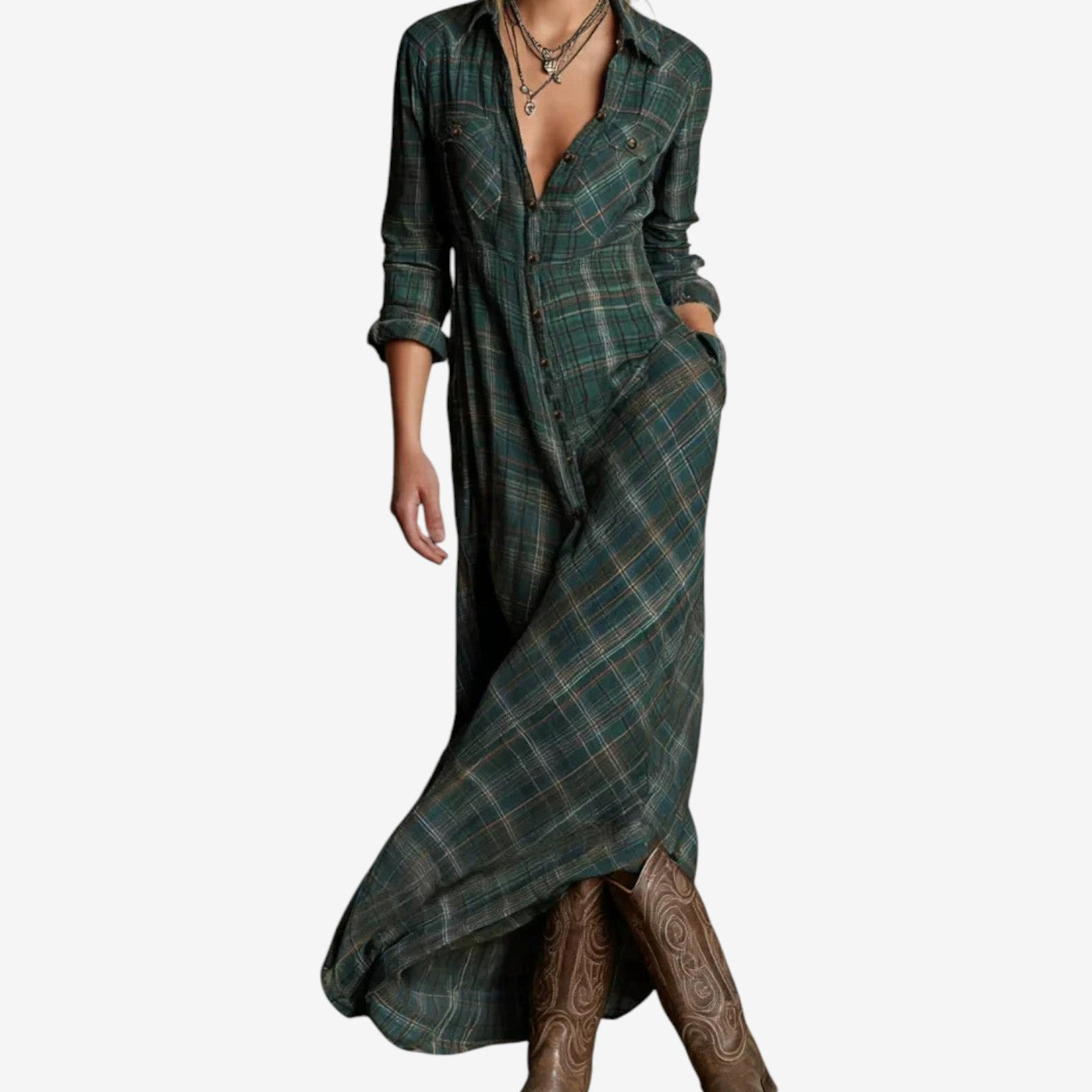 Willow | Rustic Plaid Dress
