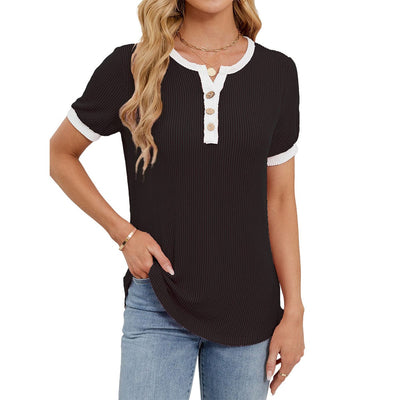 Jordyn | Casual Henley Blouse