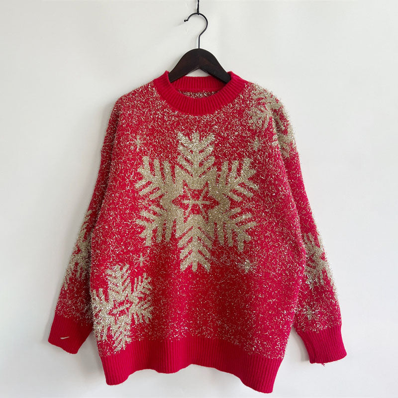 Alexa | Golden Reindeer Sweater
