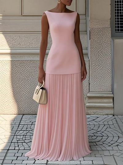 Elaine | Timeless Pleated Maxi Dress