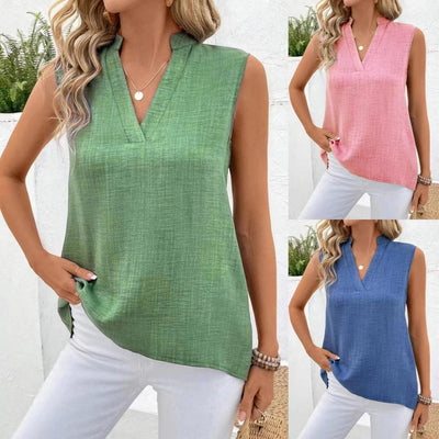 Shannon | Sleeveless V-Neck Blouse