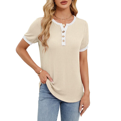 Jordyn | Casual Henley Blouse