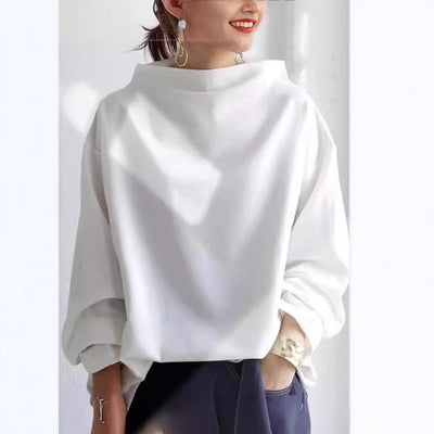 Selena | Minimalist High-Neck Sweater