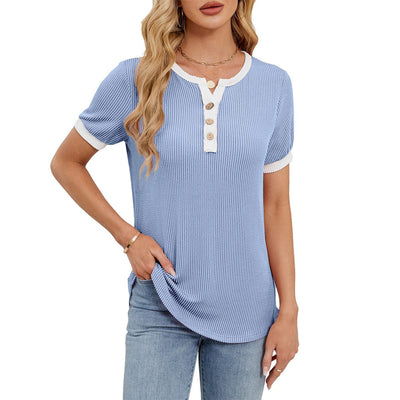 Jordyn | Casual Henley Blouse