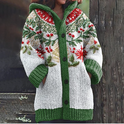 Jewel | Holiday Knit Hooded Cardigan