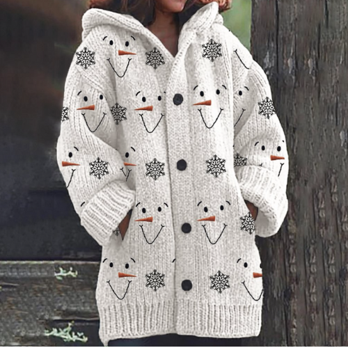 Harmony | Festive Knit Hooded Cardigan