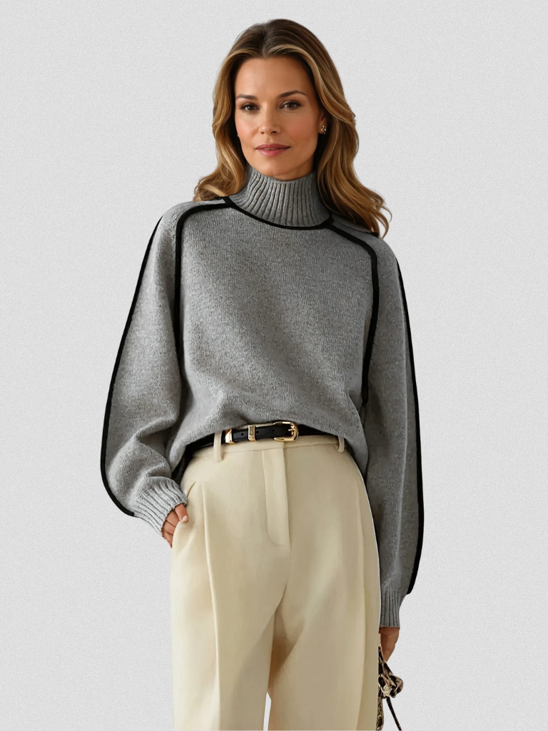 Yvette | Contrast Trim Sweater
