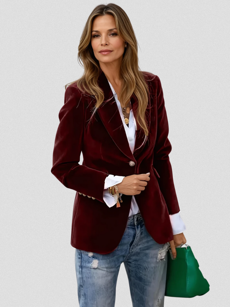 Michaela | Velvet Blazer