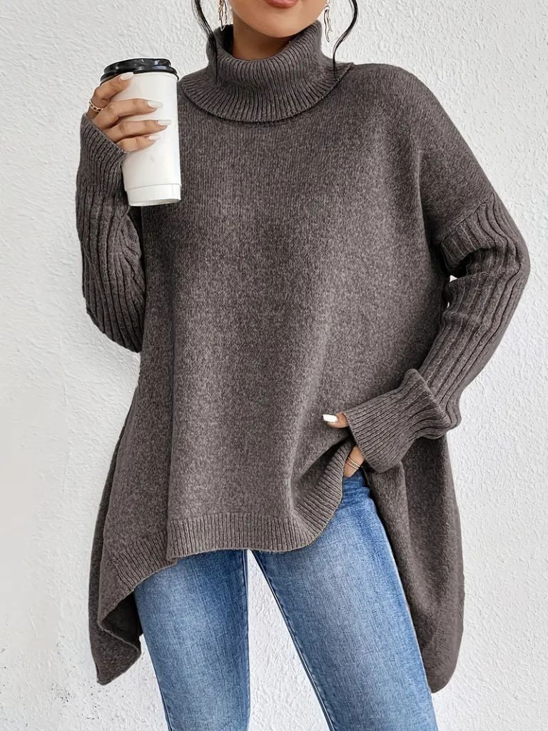Bonnie | Turtleneck Poncho Sweater
