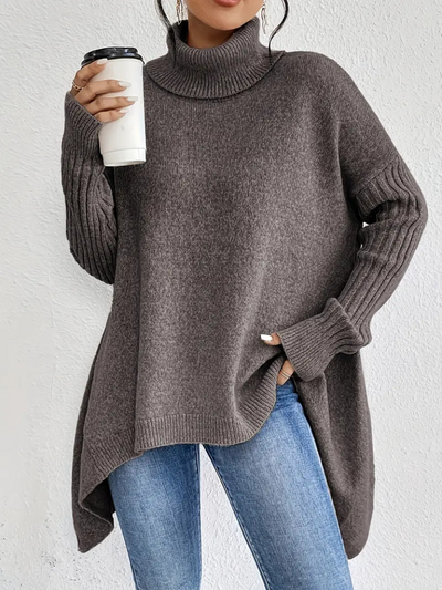 Bonnie | Turtleneck Poncho Sweater